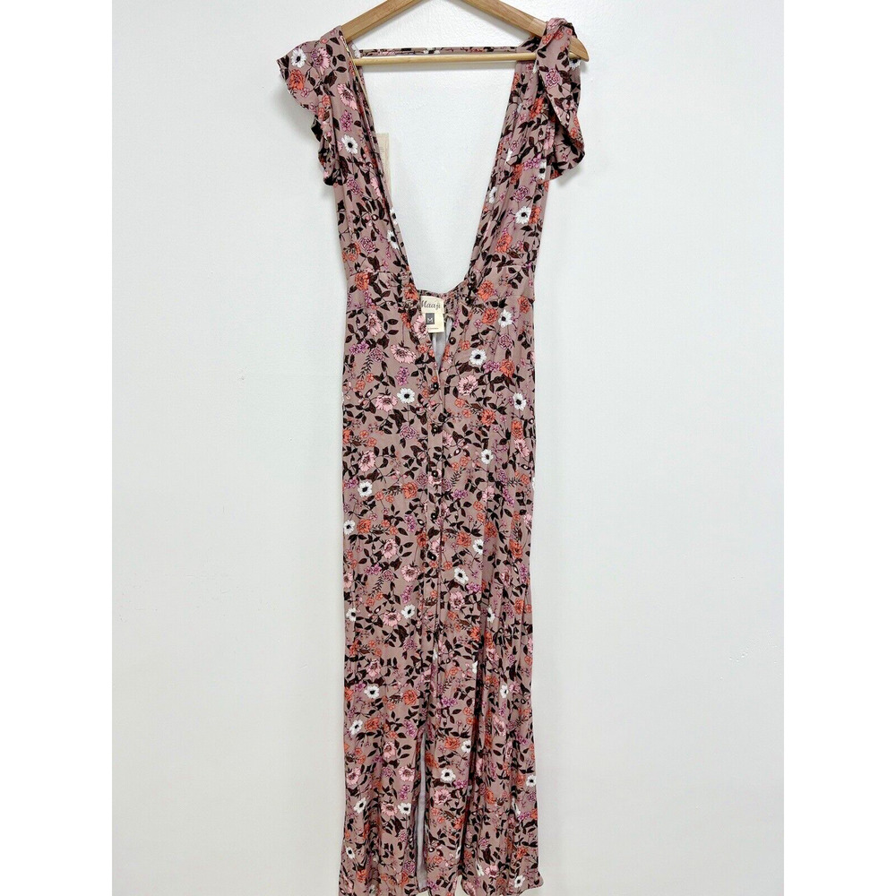 Maaji Ditsy Fortunata Long Cotton Linen Floral Dress Maxi Size M A000656 - Picture 7 of 12